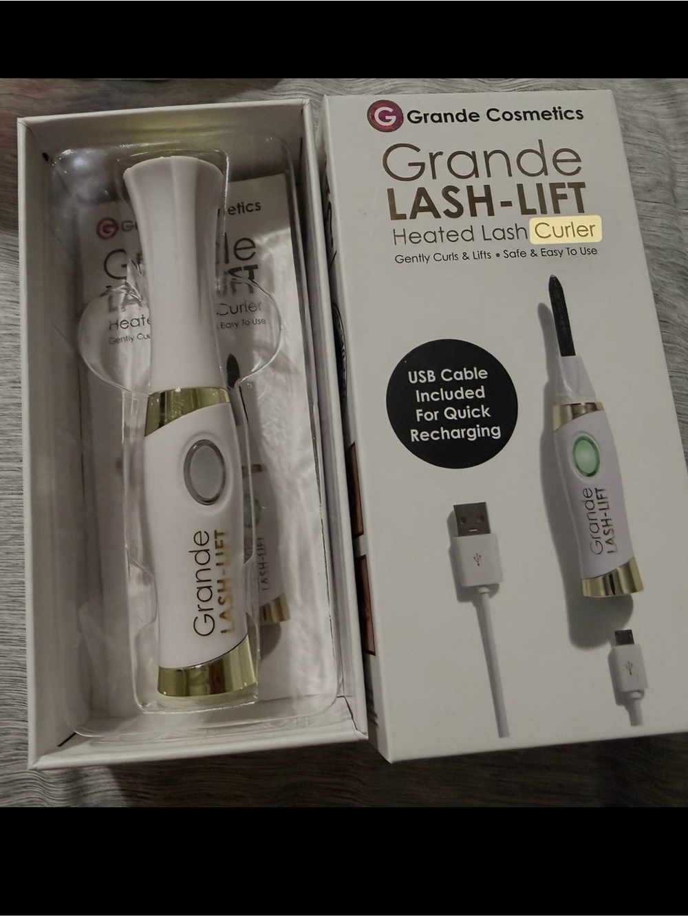 Grande Lash-Lift Heated Lash Curler - White - Used